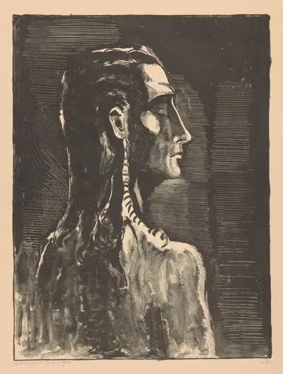 Figuur Met Gesloten Ogen