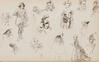 Figuurstudies Onder Andere Met Een Boogschutter