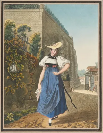 Fille De Bain Ou Paysanne Galante Du Canton De Berne