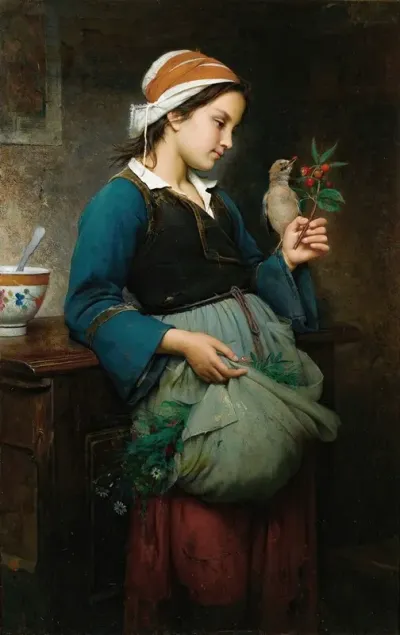 Fillette A Loiseau
