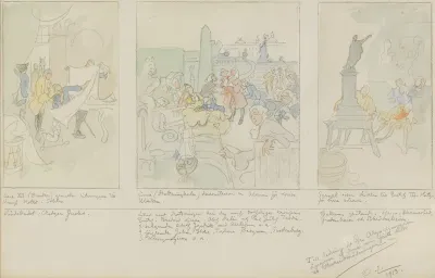 First Proposed Decoration Of The Walls In The Lower Hall Of The National Museum Stockholm