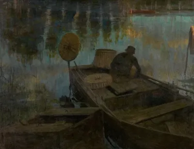 Fisherman In The Moonlight