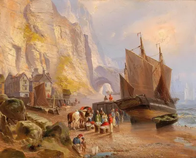 Fishermen On The Beach 2