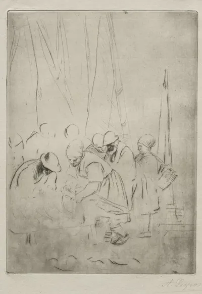 Fishermen On The Wharf At Boulogne