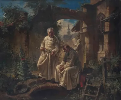Fishing At A Monastery