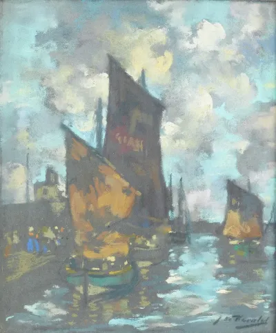 Fishing Boats In A Harbour