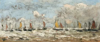 Fishing Fleet Off The Dutch Coast