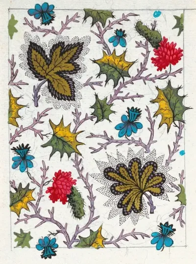 Floral Design For Printed Textile Pl VII