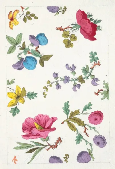 Floral Design For Printed Textile Pl Xiii