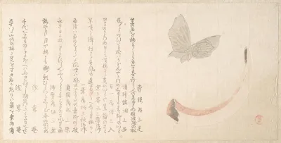 Flower Vase Of Horn And A Butterfly