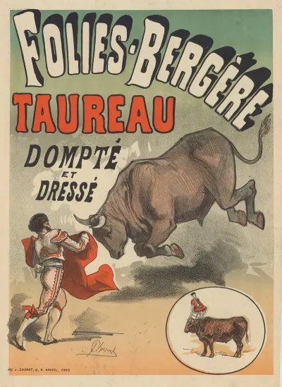 Folies Bergere La Taureau Dompte Et Dresse