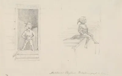 Forarbeid Til Illustrasjon Til Matthias Skytters Historier I P Chr Asbjornsen Norske Folke Og Huldre Eventyr Kjobenhavn 1879