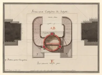 Forma Norae Cathedrae Sti Sulpitii Plans De La Nouvelle Chaire A Precher Pour La Paroisse De St Sulpice