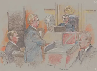 Former Representative Tom Delay During His Corruption Trial For Illegal Campaign Finance Activities