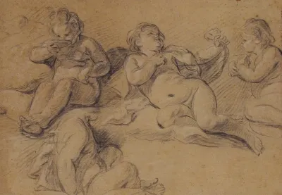 Four Studies Of A Nude Child 2