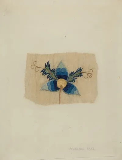 Fragment Of Bed Curtain