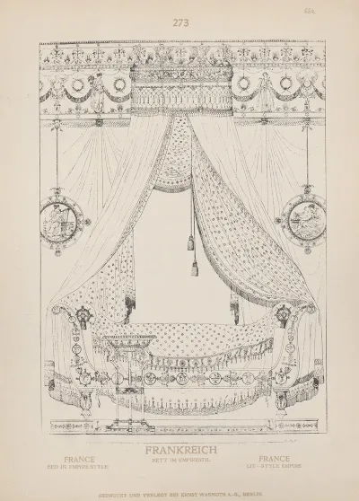 France Bed In Empire Style