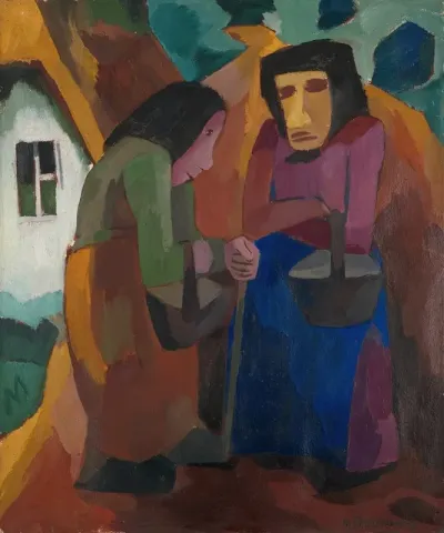 Frauen Vor Dem Haus