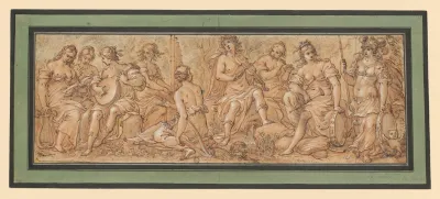 Frieze With Apollo Minerva And Muses