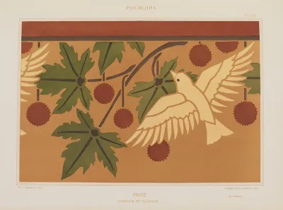 Frise Oiseaux Et Platane