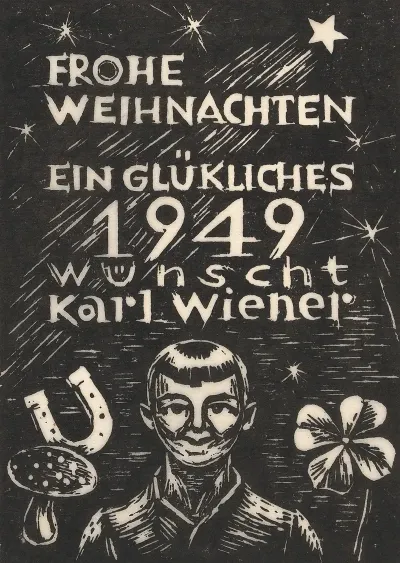 Frohe Weihnachten Ein Gluckliches 1949 Wunscht