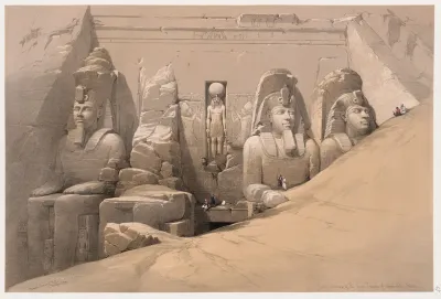 Front Elevation Of The Great Temple Of Aboosimble Sic Nubia Frontispiece Vol 2