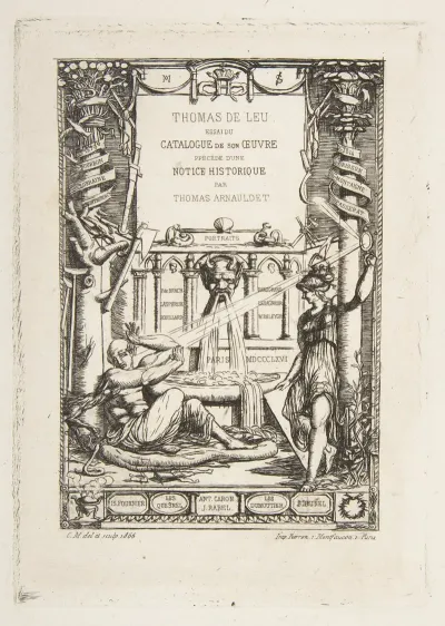 Frontispiece For The Catalogue Of The Work Of Thomas De Leu