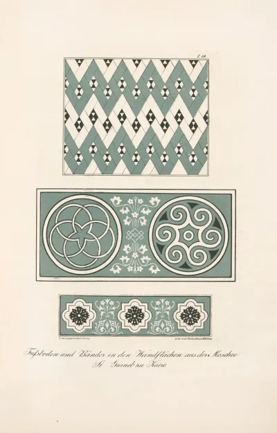 Fufsboden Und Bander In Den Wandflachen Aus Der Moschee Si Gianeb Zu Kairo