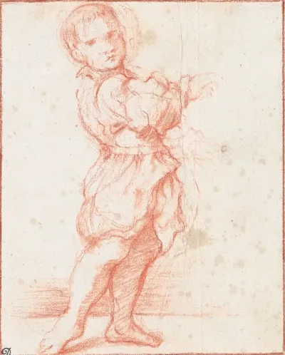 Full Length Figure Of A Standing Boy