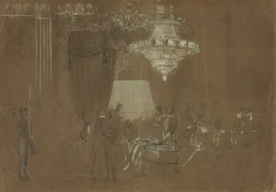 Funeral Service Over Col Ellsworth At The White House East Room