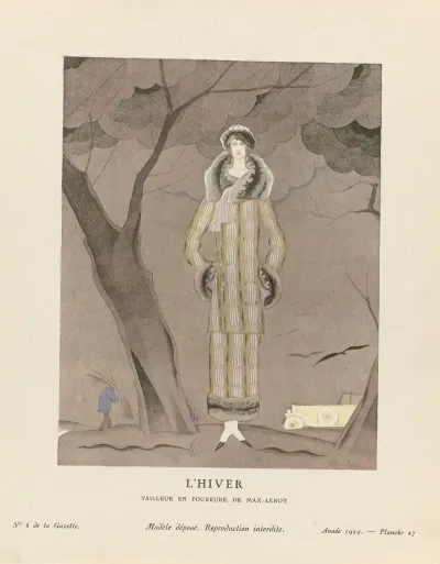 Gazette Du Bon Ton Lhiver Tailleur En Fourrure De Max Leroy