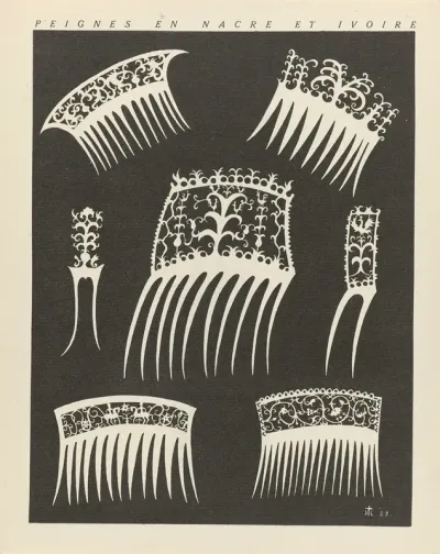Gazette Du Bon Ton Peignes En Nacre Et Ivoire