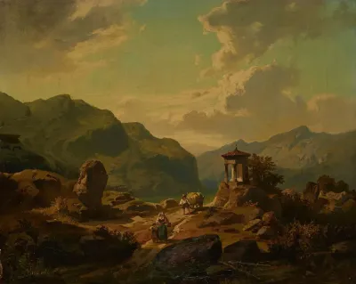 Gebirgslandschaft Mit See