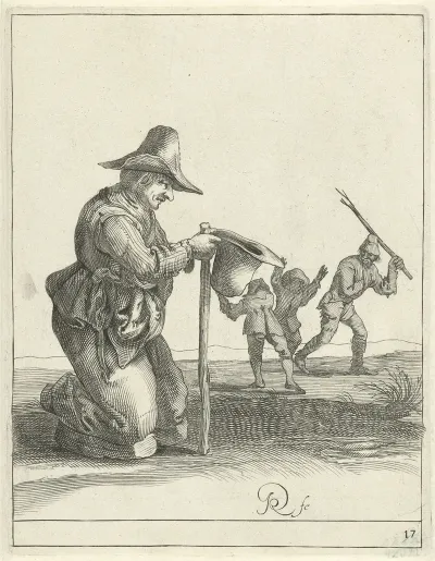 Geknielde Bedelaar