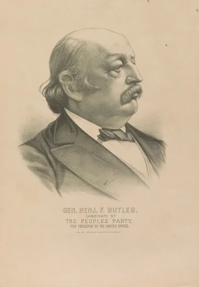 General Benjamin F Butler Candidate Of The Peoples Party For President Of The United States