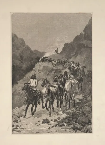 Geronimo And His Band Returning From A Raid Into Mexico