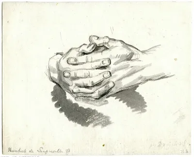 Gevouwen Handen Met De Vingers In Elkaar