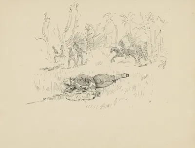 Gewonde Soldaat In Een Veld