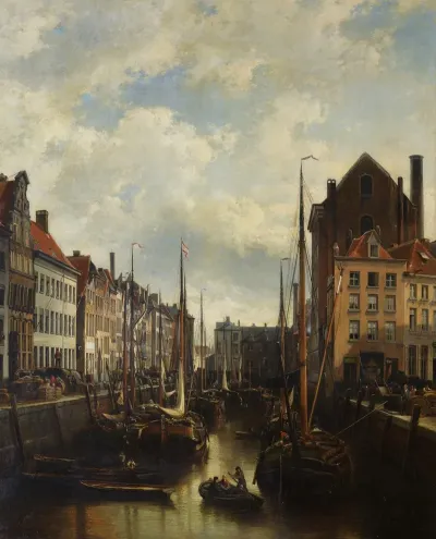 Gezicht Op De Brouwersvliet In Antwerpen
