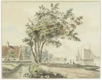 Gezicht Op Het Zuider Buiten Spaarne Vanaf De Schalkwijkerweg