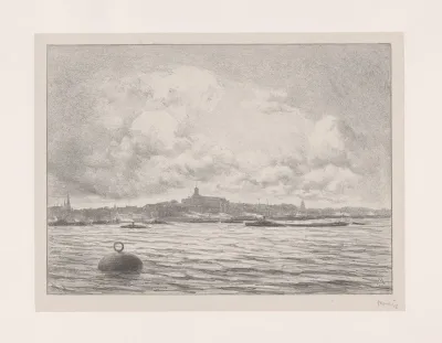 Gezicht Op Rotterdam Vanaf Het Water 3