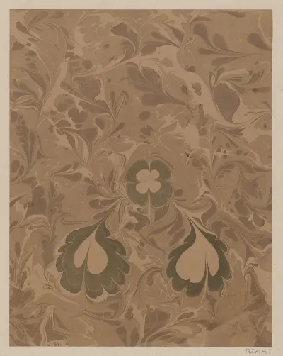 Gezogenes Marmorpapier Mit Floralen Motiven
