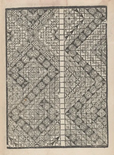 Giardineto Novo Di Punti Tagliati Et Gropposi Per Exercitio Et Ornamento Delle Donne Pl 29