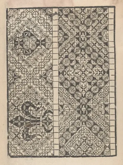 Giardineto Novo Di Punti Tagliati Et Gropposi Per Exercitio Et Ornamento Delle Donne Pl 33