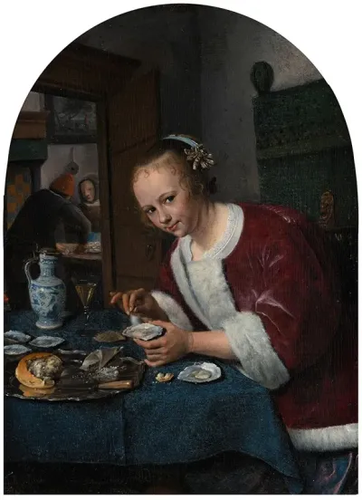 Girl Eating Oysters