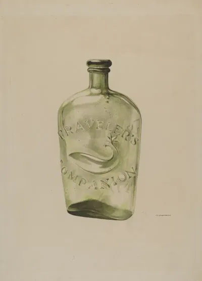 Glass Whiskey Flask