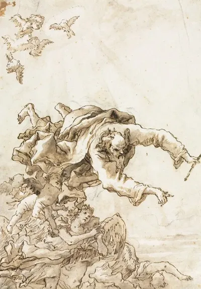 God The Father With Angels And Cherubs