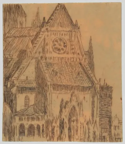 Gothic Cathedral View From The Western Facade
