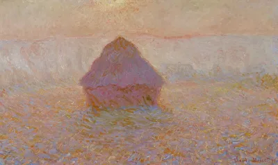 Grainstack Sun In The Mist