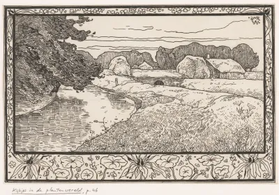 Grasland Met Water En Boerderij